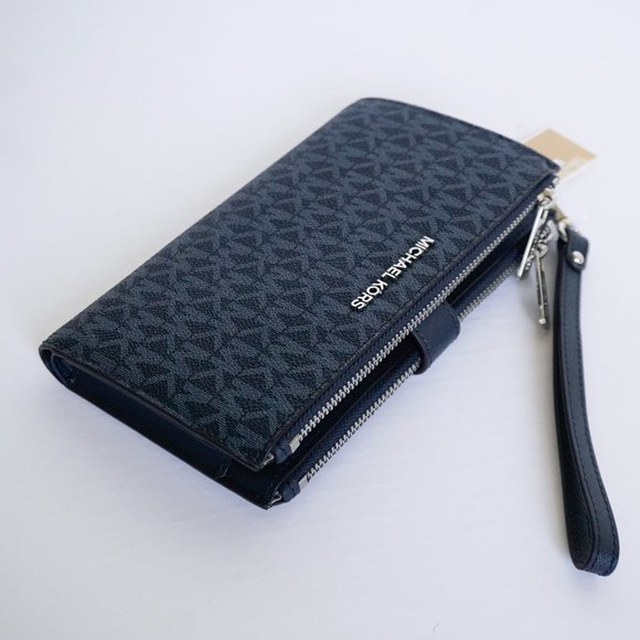 Michael Kors Double Zip Wristlet MK Admiral - Picture 1 of 9
